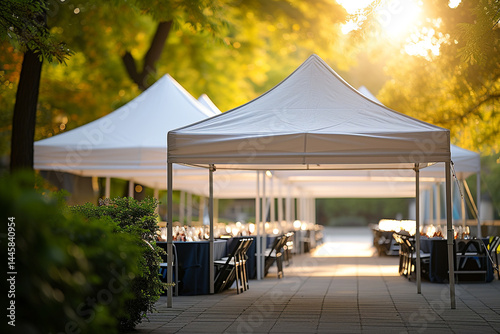 Spacious and versatile, this large tent is perfect for hosting unforgettable outdoor activities, parties, and weddings, providing ample room for guests to celebrate and create lasting memories     photo