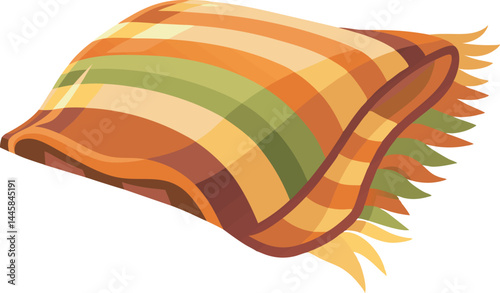 Blanket vector art illustration features a detailed, scalable graphic of a cozy blanket design, perfect for digital, print, and decorative uses