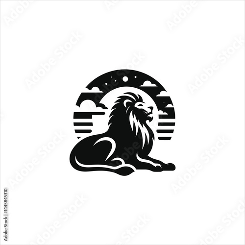 Majestic Lion – King of the Jungle Wildlife Animal Illustration
