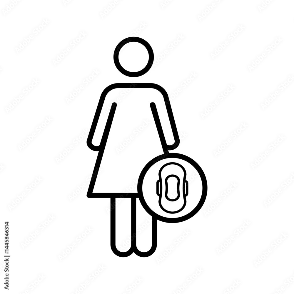 Obraz premium Sanitary pad icon set. Woman sanitary napkin. vector illustration on white background