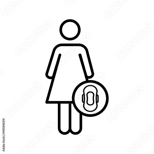 Sanitary pad icon set. Woman sanitary napkin. vector illustration on white background