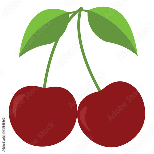 cherry with leaf