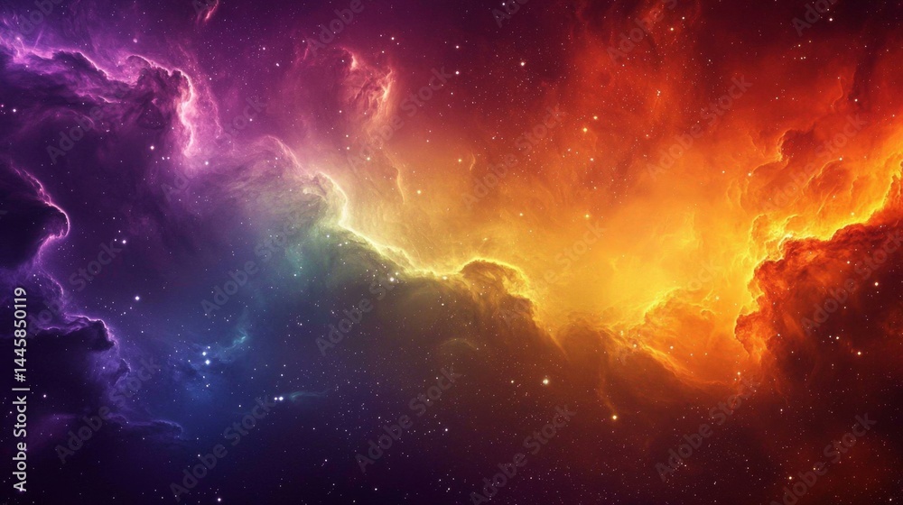 Obraz premium Experience the mesmerizing colors of the cosmos in a breathtaking nebula.