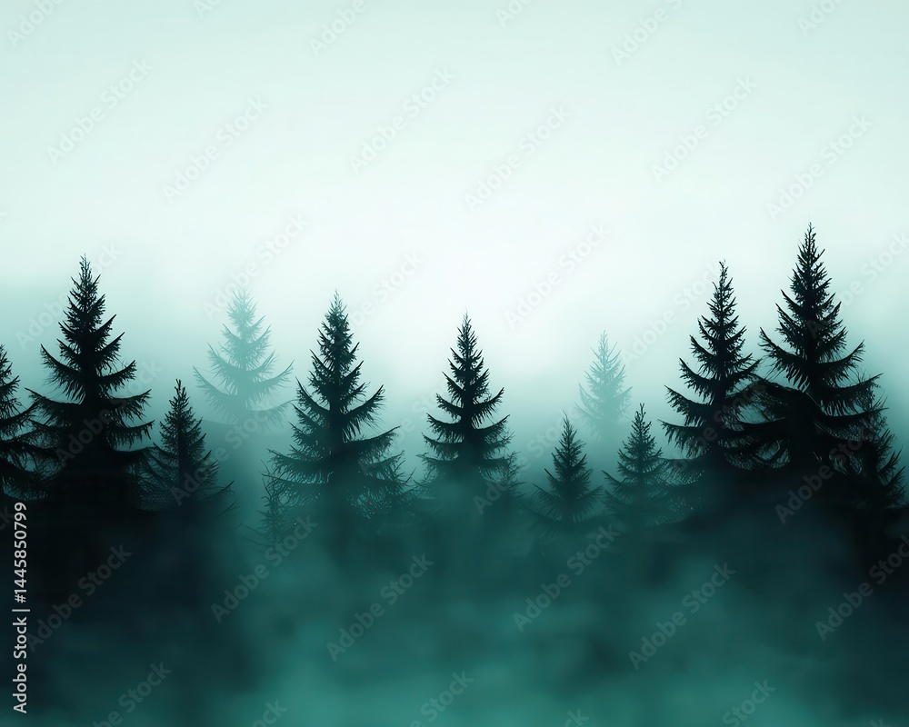 Ethereal mist floating through a cursed mountain forest, haunting atmosphere filled with mystery Ethereal mist floating through a cursed mountain forest, haunting atmosphere filled with mystery