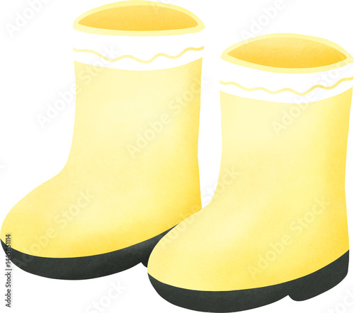 Yellow Boots Watercolor