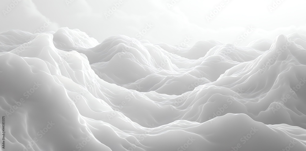 Obraz premium White Mountain Landscape Abstract