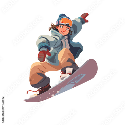A snowboarder in action making their way through the snow