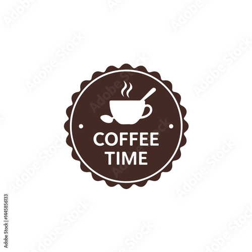 This brown vector design features a set of hot coffee labels for your coffee or restaurant, showcasing espresso, cappuccino, and other coffee drinks