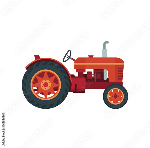 Vintage farm tractor vector art design

