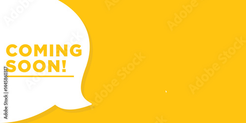Coming Soon speech bubble banner. Used for business, marketing and advertising.