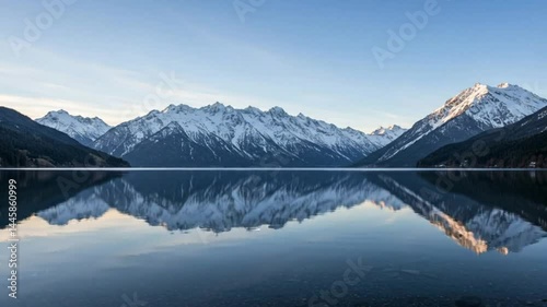 Wallpaper Mural Reflecting Mountains Over Serene Lake Calm Landscape Scenery Torontodigital.ca