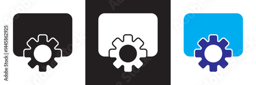 DevOps methodology and software development concept icon.  Vector for websites, mobile interfaces, presentations, banner, visual branding etc. Vector illustration. EPS 10