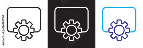 DevOps methodology and software development concept icon.  Vector for websites, mobile interfaces, presentations, banner, visual branding etc. Vector illustration. EPS 10