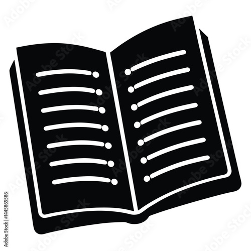 journalist element isolated open notebook with bul on white background