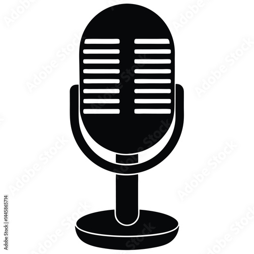 journalist element isolated podcast mic on white background