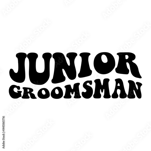 Junior Groomsman Retro SVG