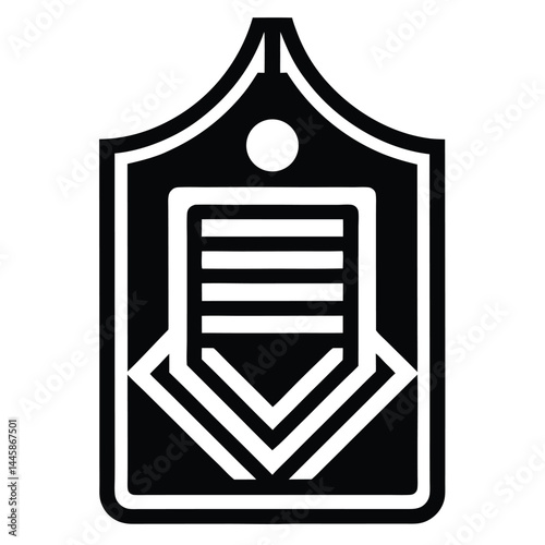 journalist element isolated press badge on white background