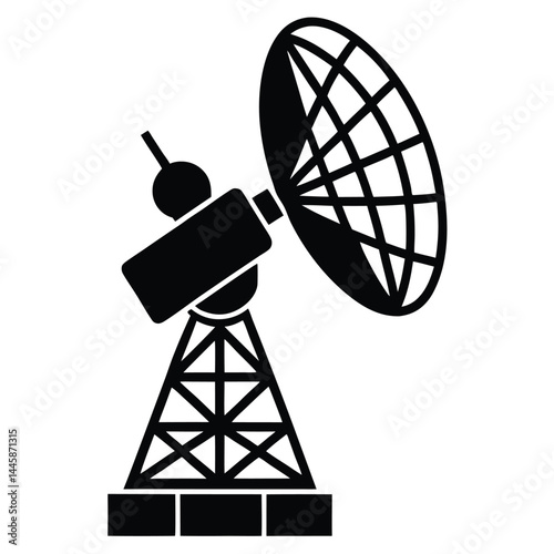journalist element isolated satellite transmission on white background