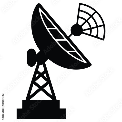 journalist element isolated satellite transmission on white background