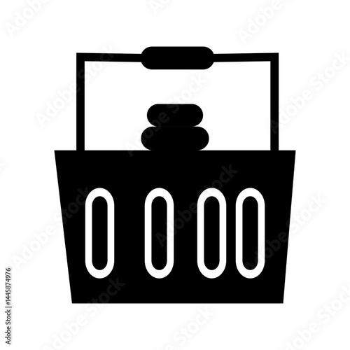 laundry bucket vector image illustration