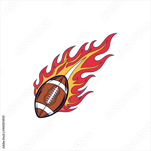 Blazing American Football Logo