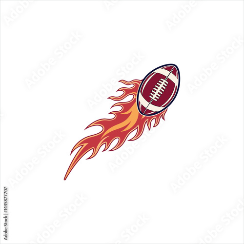 Blazing American Football Logo