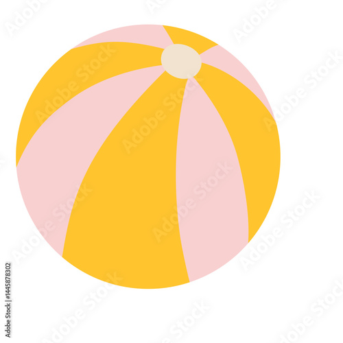 vector illustration of an orange beach ball