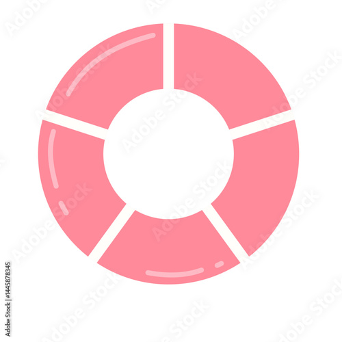 Pink lifebuoy illustration