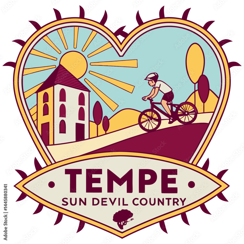Naklejka premium Tempe Sun Devil Country