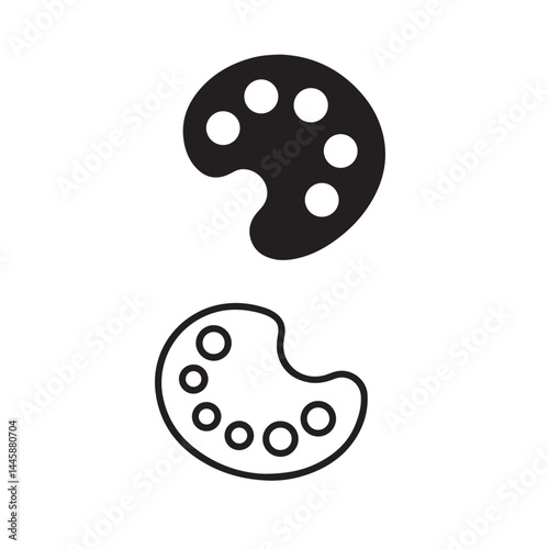 Yin yang symbol, a vector art illustration, shows the balance with a palette of stone-like design as a sign