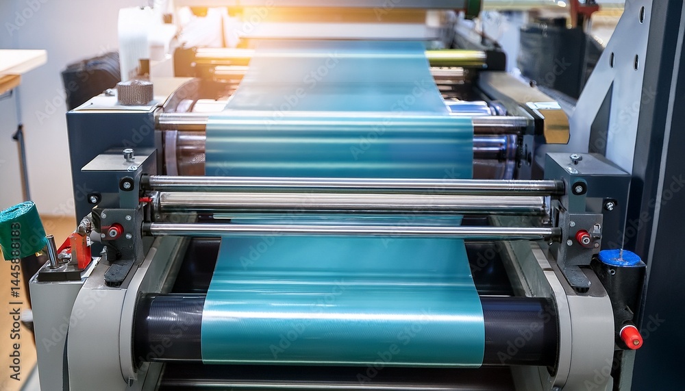 Fototapeta premium laminating and rewinding kind of protective film machine with clamping rollers automatic edge banding