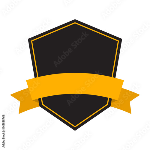 Blank Badge with Ribbon Design