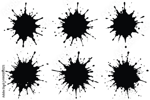 Abstract Ink Splatter Composition, ink splash collection