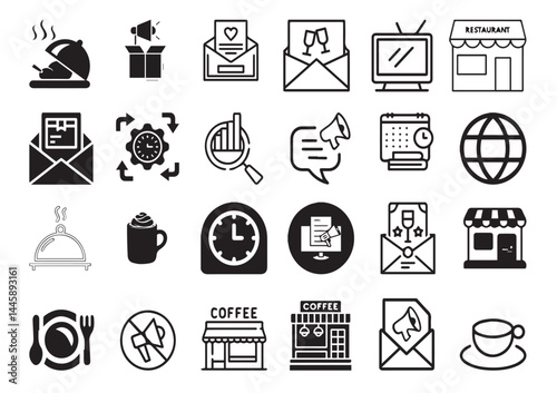 Drinking Coffee, Daily Routine, Invitation to Hang Out – Vector Set for Social Media, Marketing & Cafe editable vector