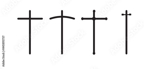 christian cross vector design religion sign