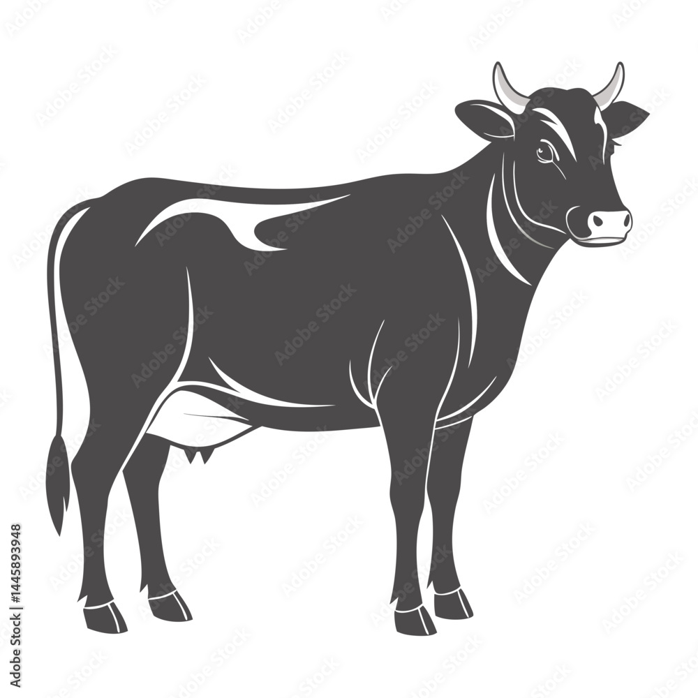 Standing Cow Silhouette Standing Cow Silhouette