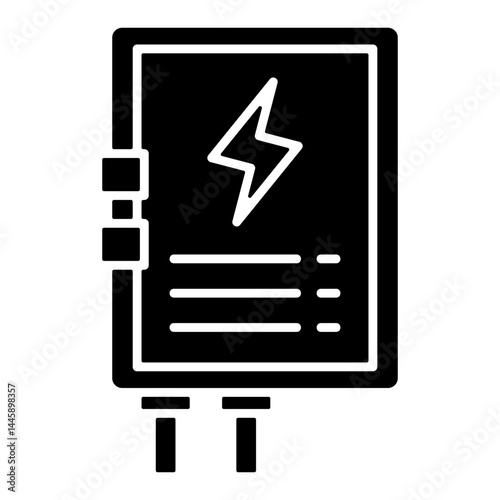 Fuse Box Simple Icon Vector Illustration Concept
