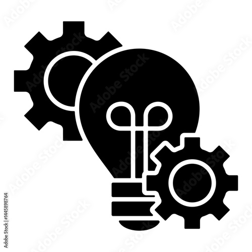 Lightbulb Simple Icon Vector Illustration Concept