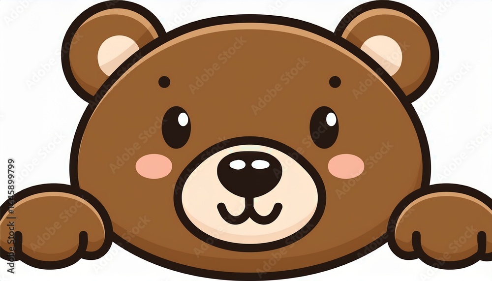 Fototapeta premium illustration of a cute brown bear