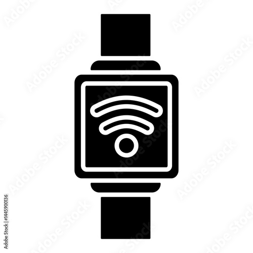 Smartwatch App Simple Icon Vector Illustration Concept