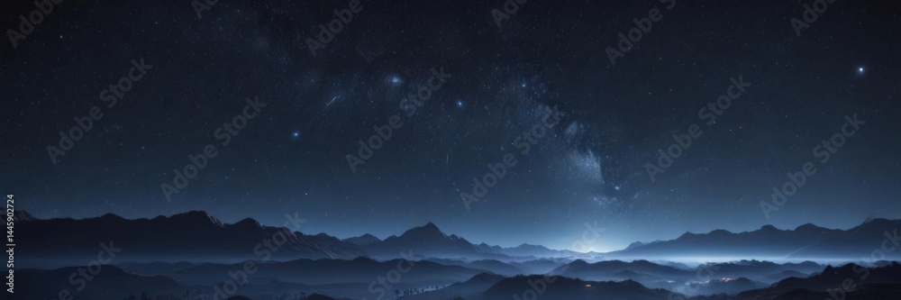 Deep midnight blue, countless stars shimmer, endless expanse , deep, vast, universe Deep midnight blue, countless stars shimmer, endless expanse , deep, vast, universe