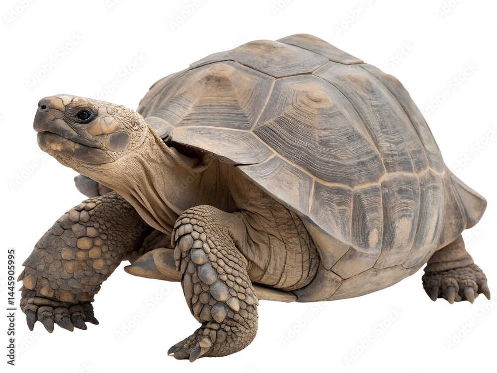 Tortoise in Natural Habitat Isolate on transparent background cutout, PNG file, Cutout file