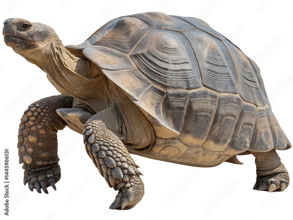 Tortoise in Natural Habitat Isolate on transparent background cutout, PNG file, Cutout file
