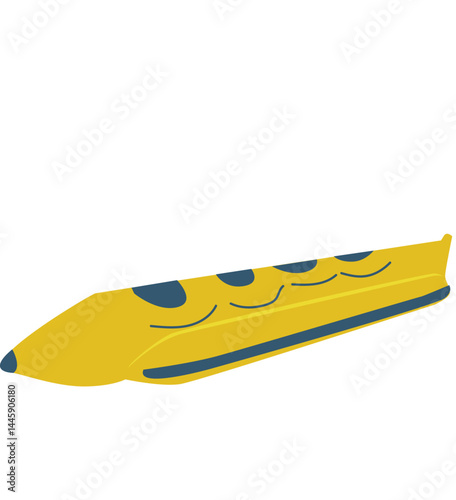 Banana inflatable, inflatable rubber yellow banana boat. 