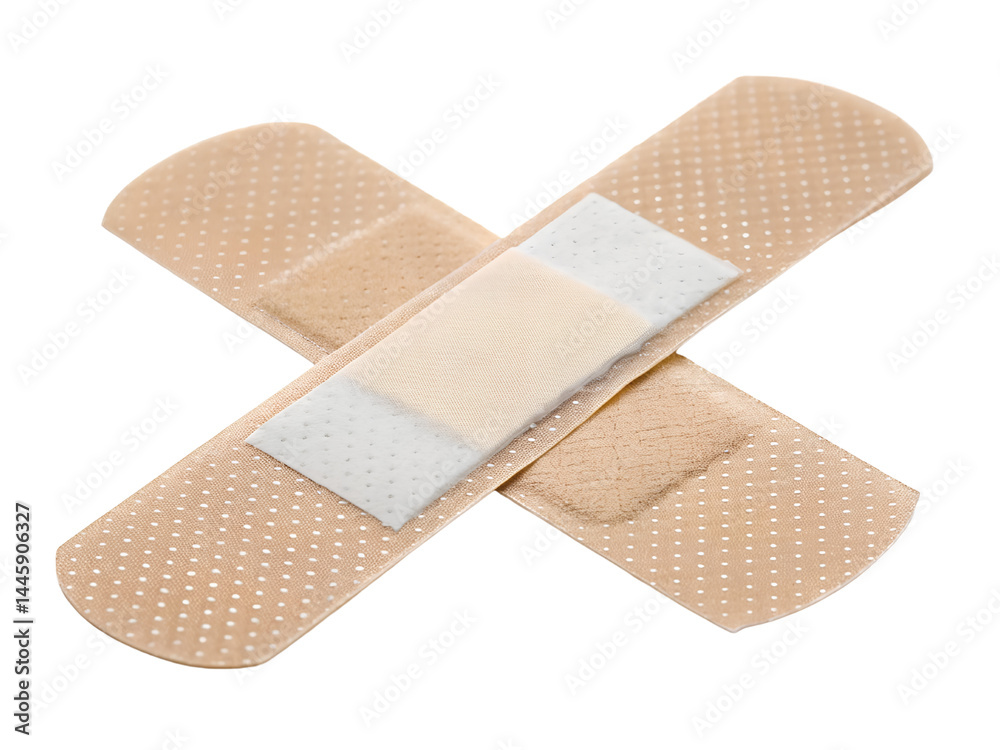 Adhesive Bandage for Wound Care Isolate on transparent background cutout, PNG file, Cutout file