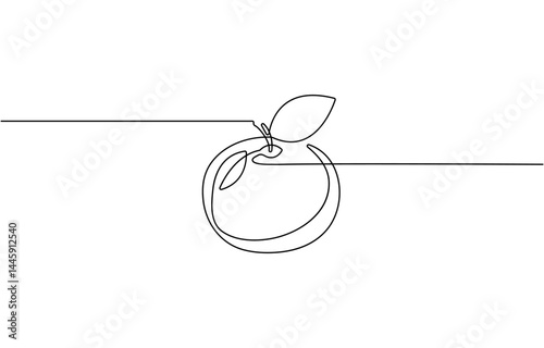 Sweet  orange continuous line. Continuous one line drawing sweet orange. Healthy fruit concept. single line drawing