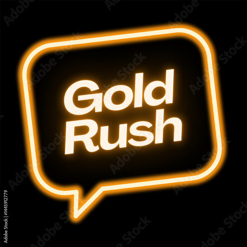 Vector text illustration for Gold Rush.