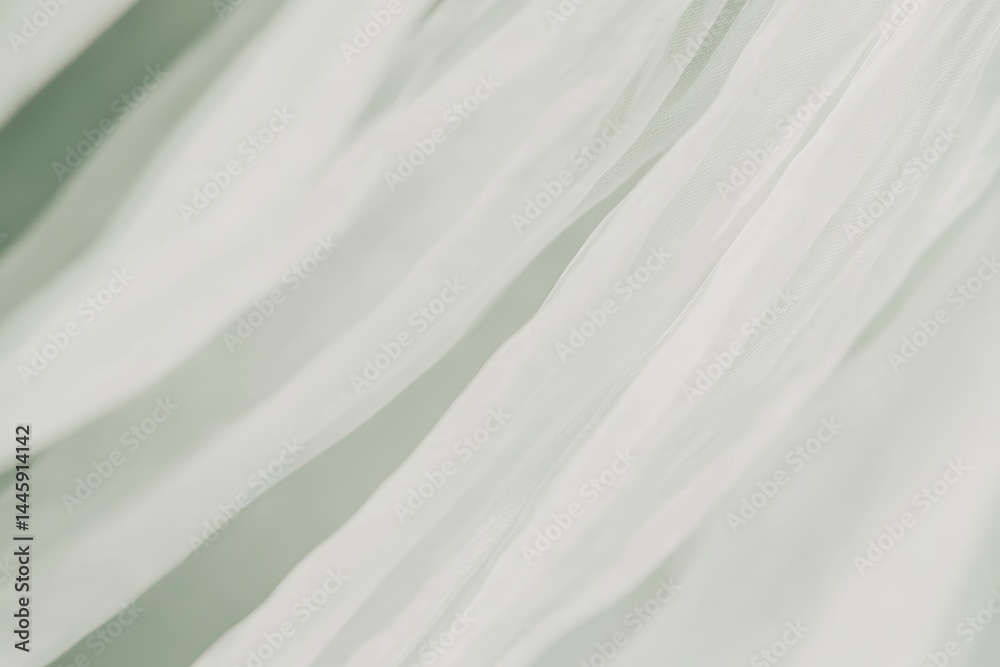 Obraz premium 柔らかな白い布の揺れが生む美しい光の影