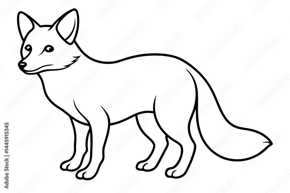 Abstract Fox Line Drawing Abstract Fox Line Drawing