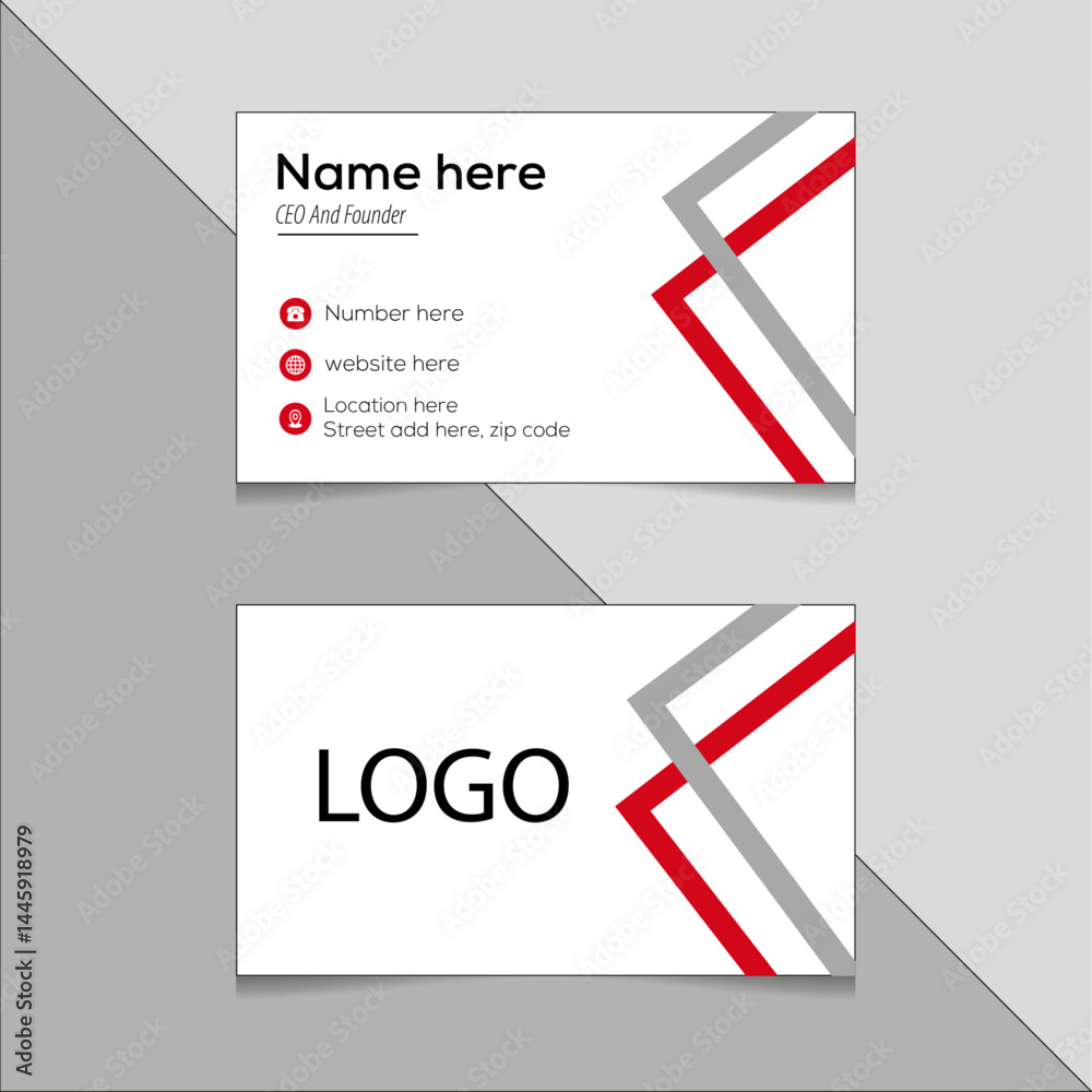 Creative and corporate Clean and Simple Business card design